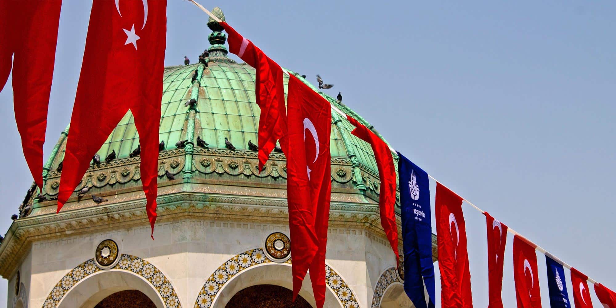 Istanbul Turkey Flags