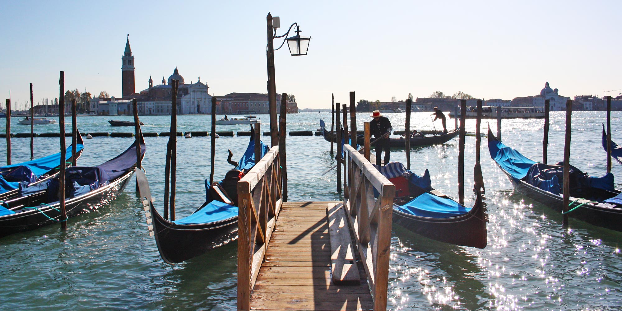 Italy Venice Gondolas Bridge