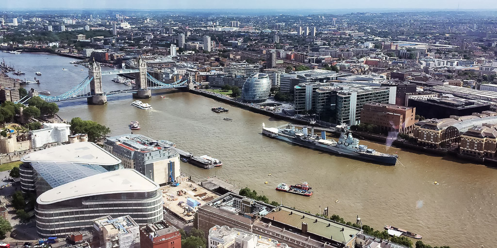 Rooftop views in London
