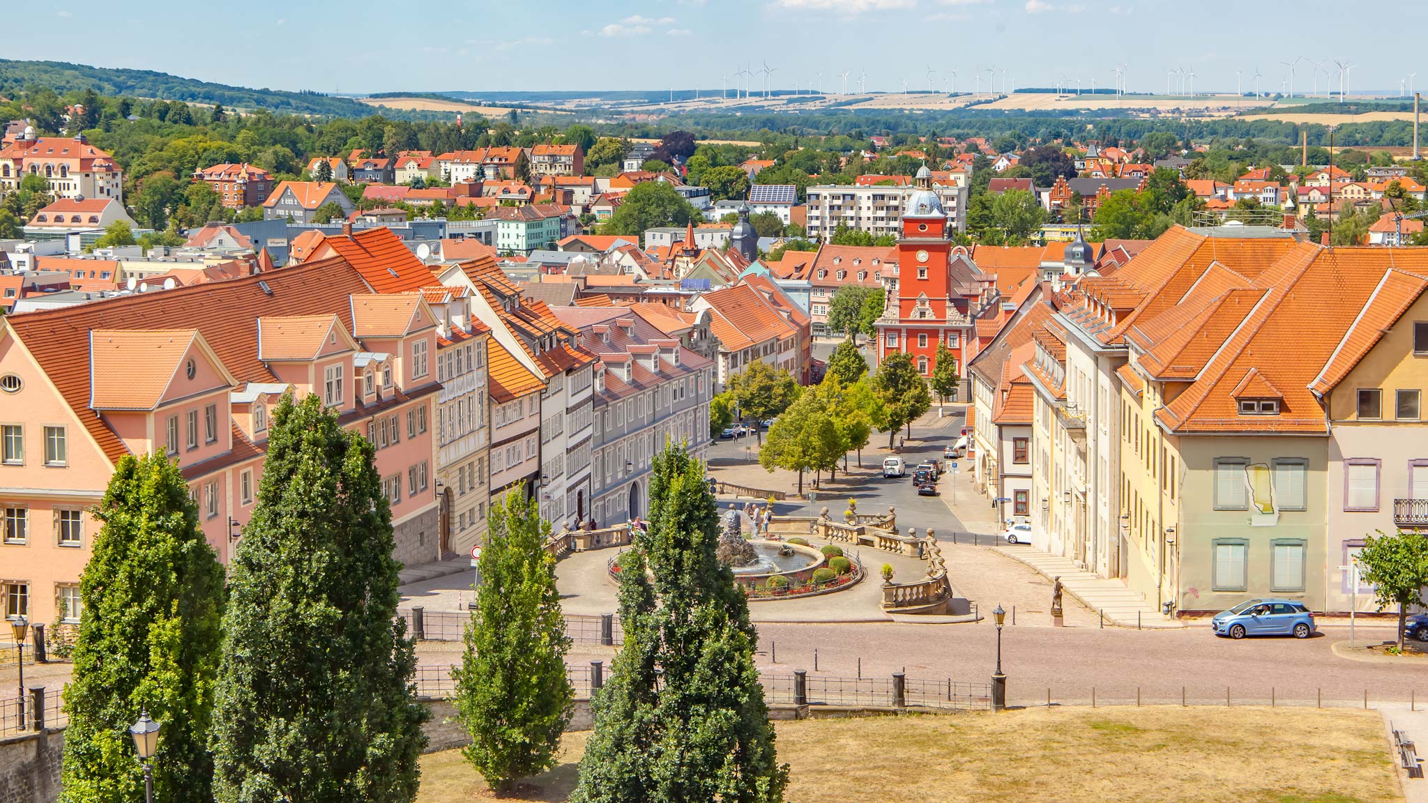 aerial Gotha Thuringia