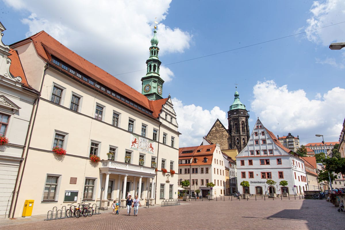 The historic town of Pirna, Saxony, Germany