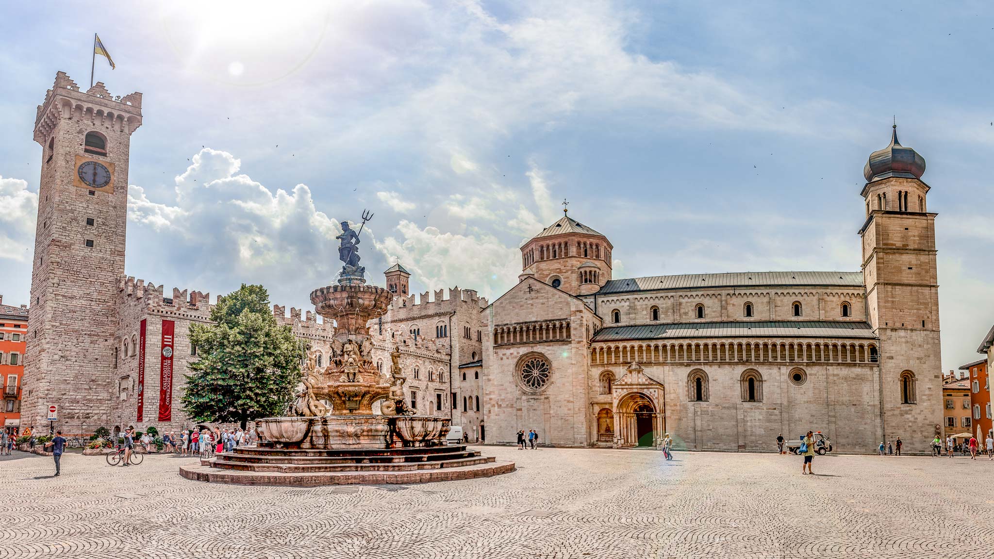 Trento Cathedral, main square in Trento