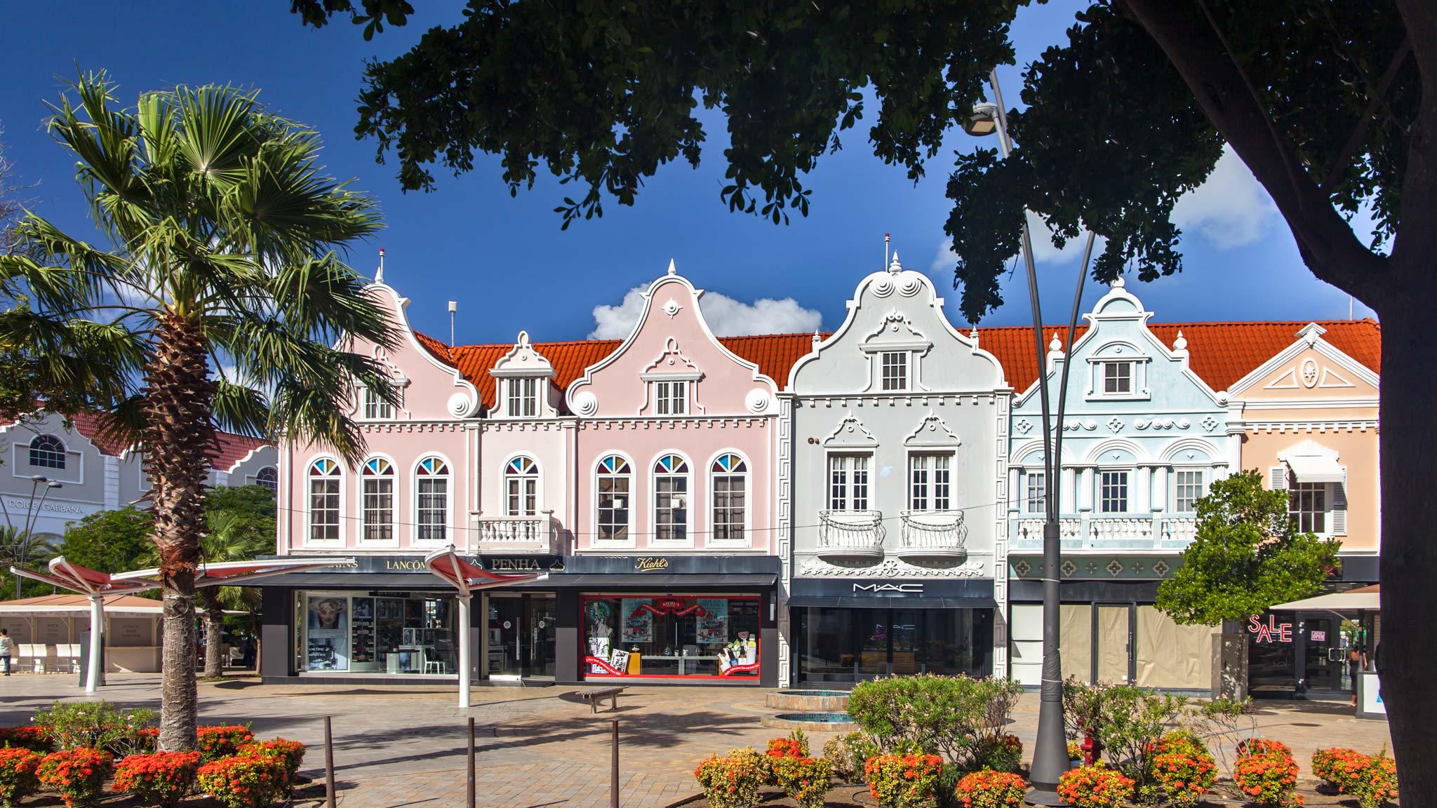 The pastel-hued architecture of Aruba's capital, Oranjestad