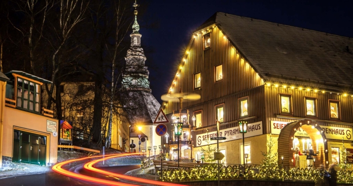 The year-round Christmas village of Seiffen, Saxony, Germany