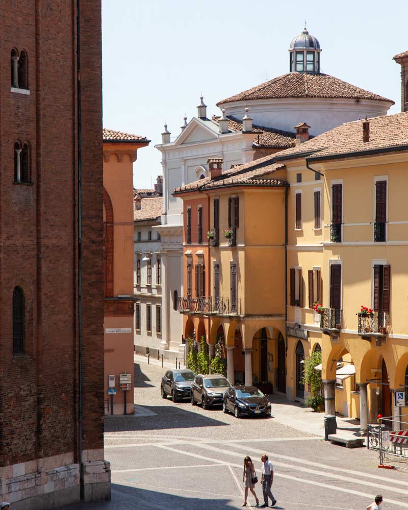 Cremona Italy a few colourful houses