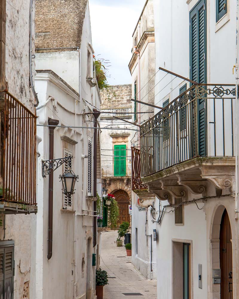 White washed streets in Martina Franca Puglia