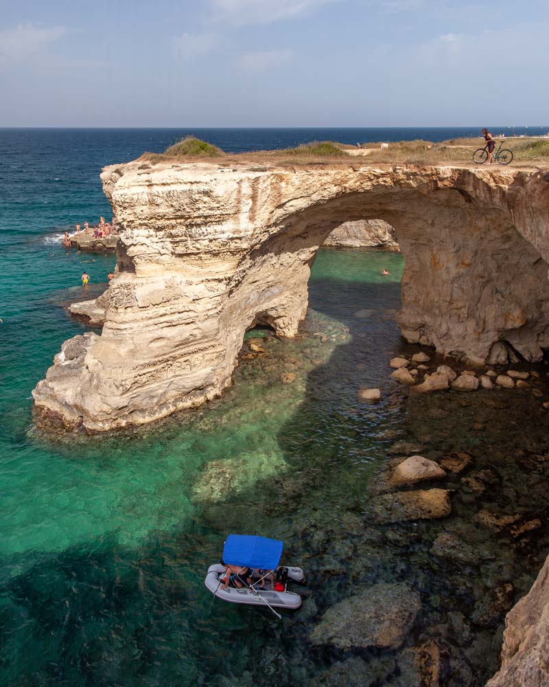 A boat on the Puglia coastline