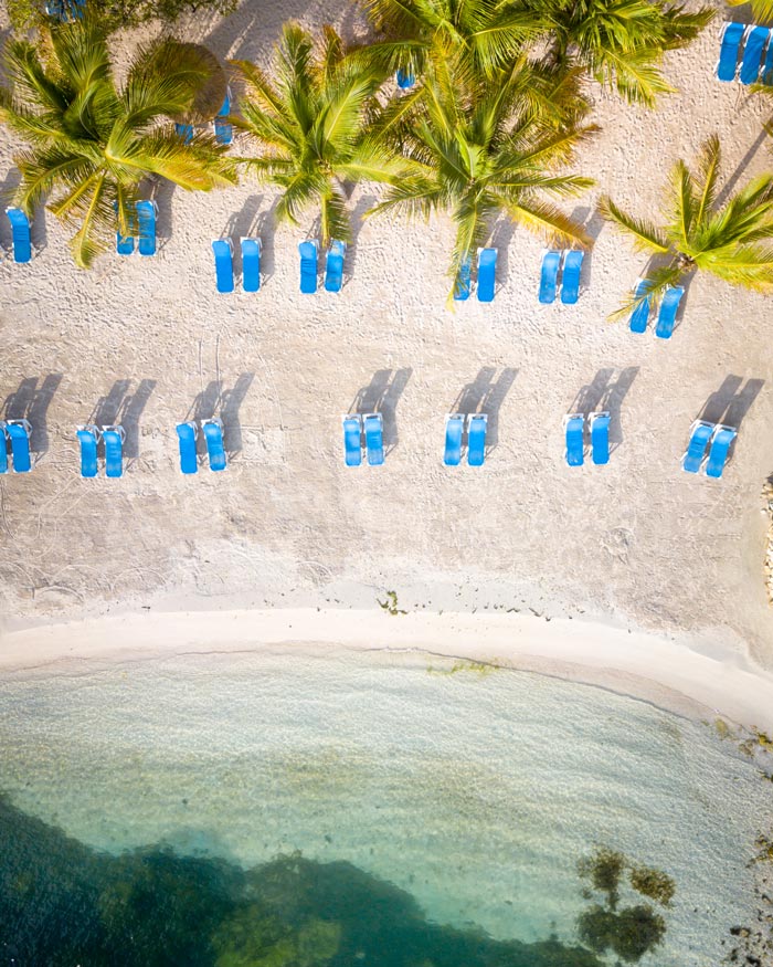 A private beach at the Verandah Resort in Antigua
