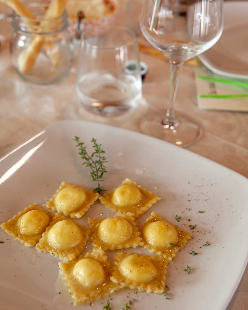 Fresh pasta made at the cooking class in Lugana