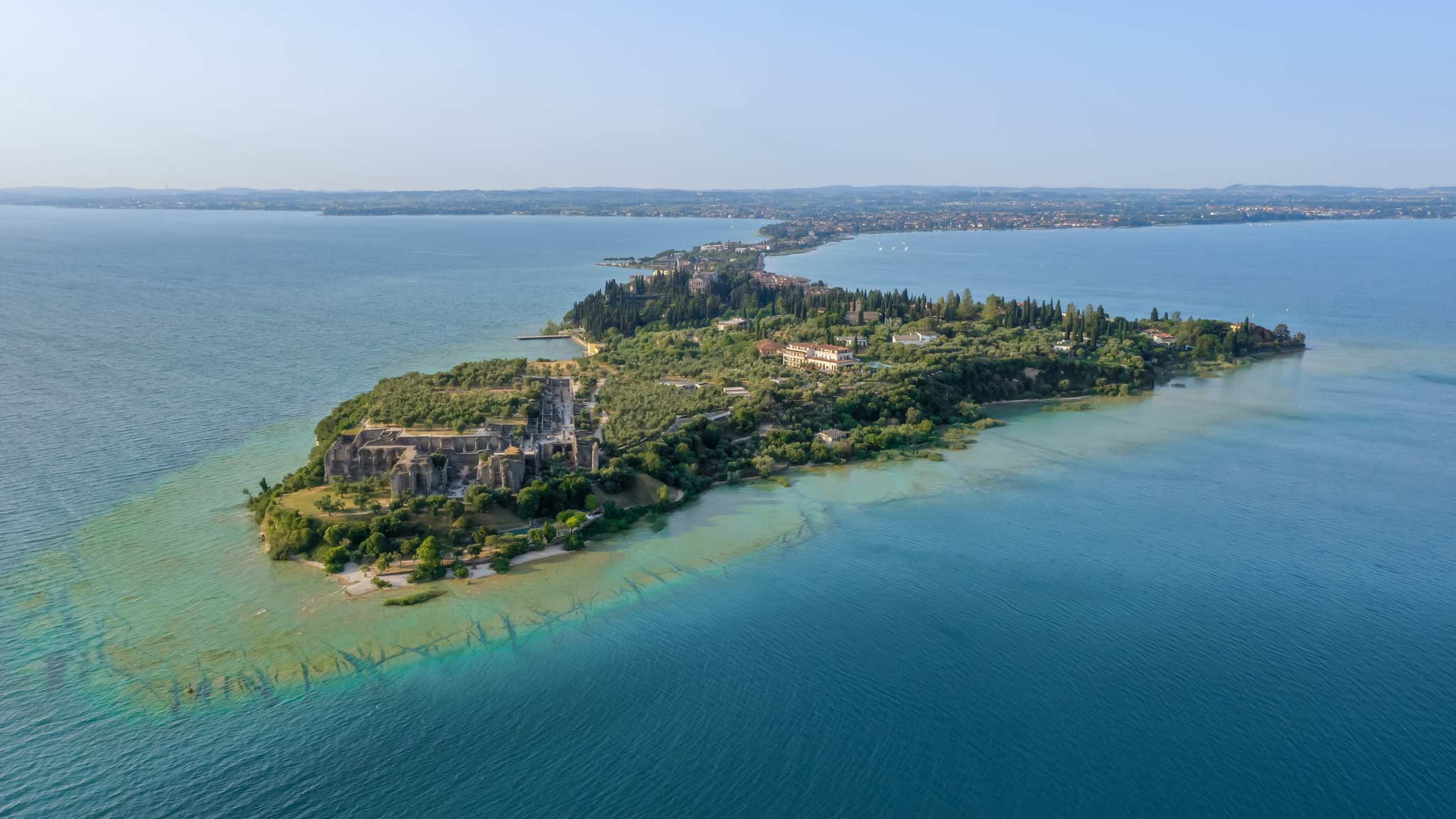 Lugana in the distance behind the Sirmione peninsula