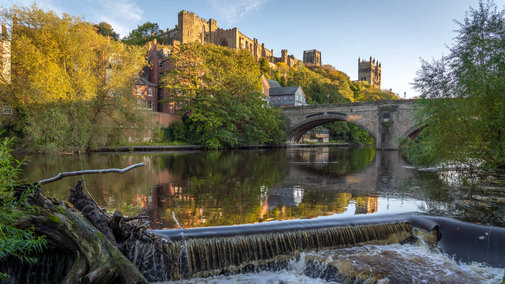 Durham Castle as seen from the riverside