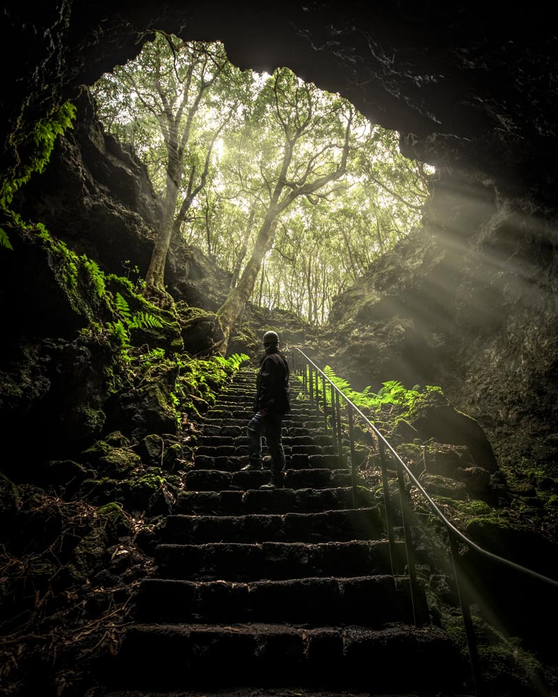 Inside a Lava Tube in the Azores