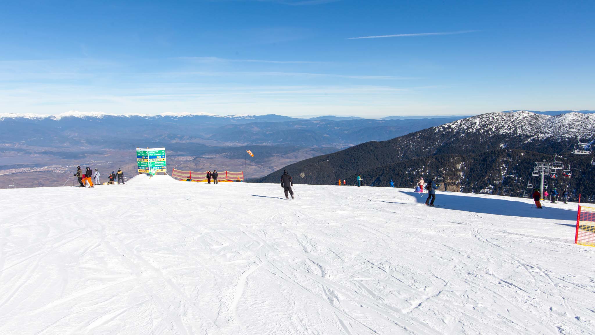 From the top of the mountain at Bansko Ski Resort