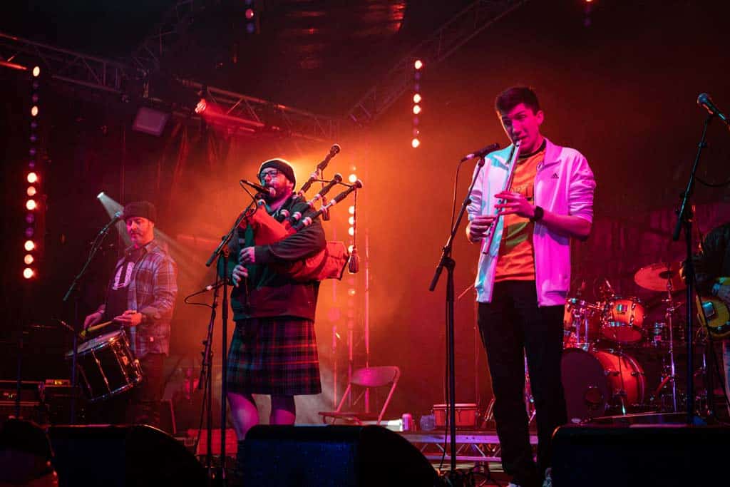 Traditional bands and dance takes place in a separate part of the gardens