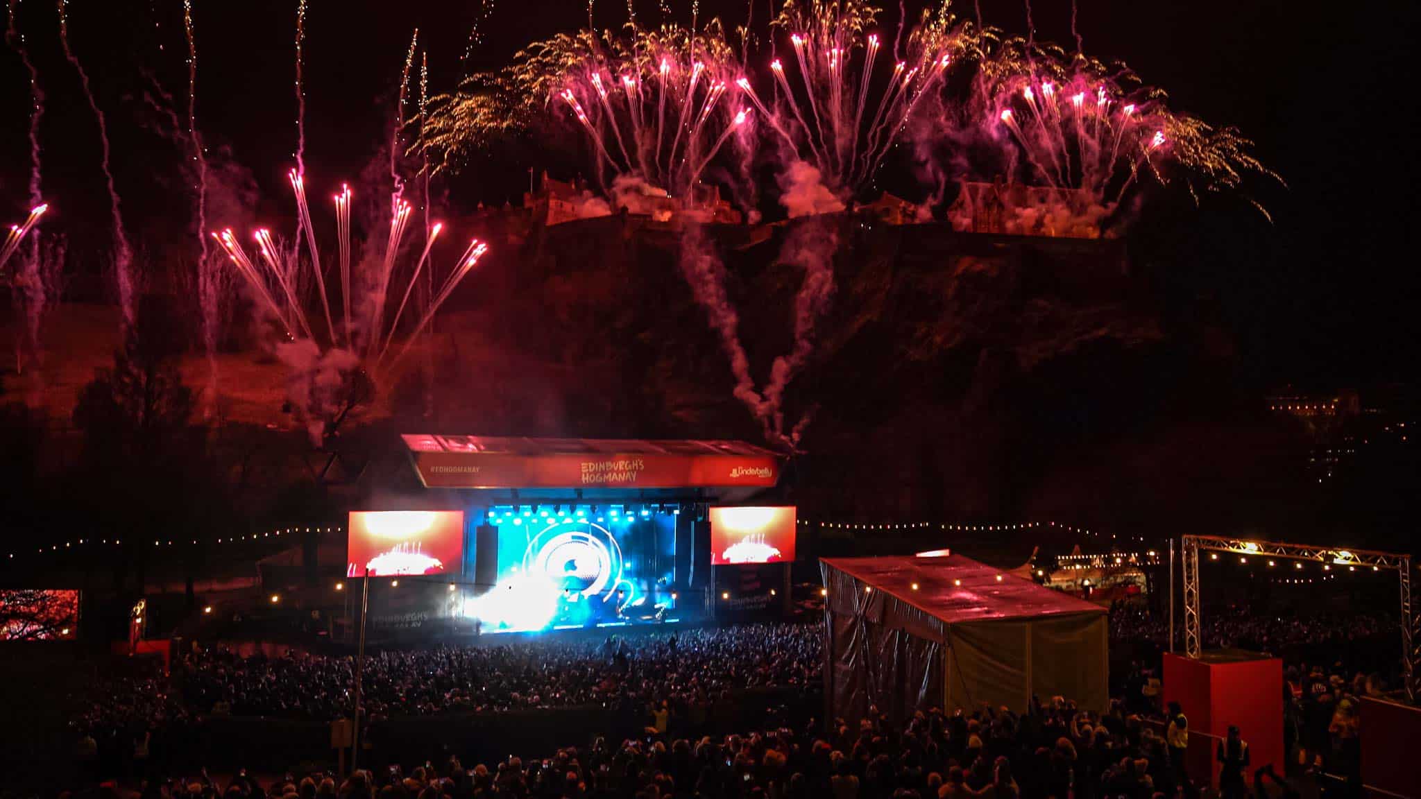 The midnight fireworks are a huge affair around the castle