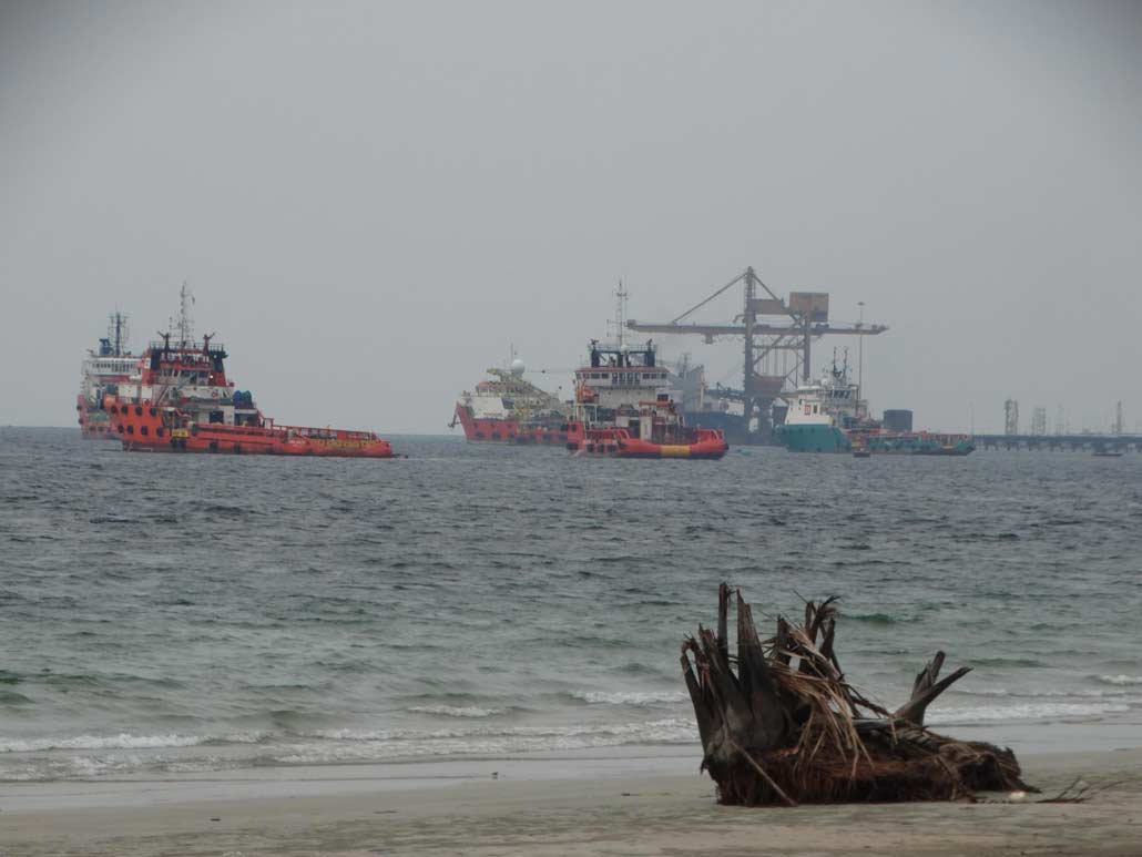 Labuan port in the distance - photo credit Harry Mitsidis