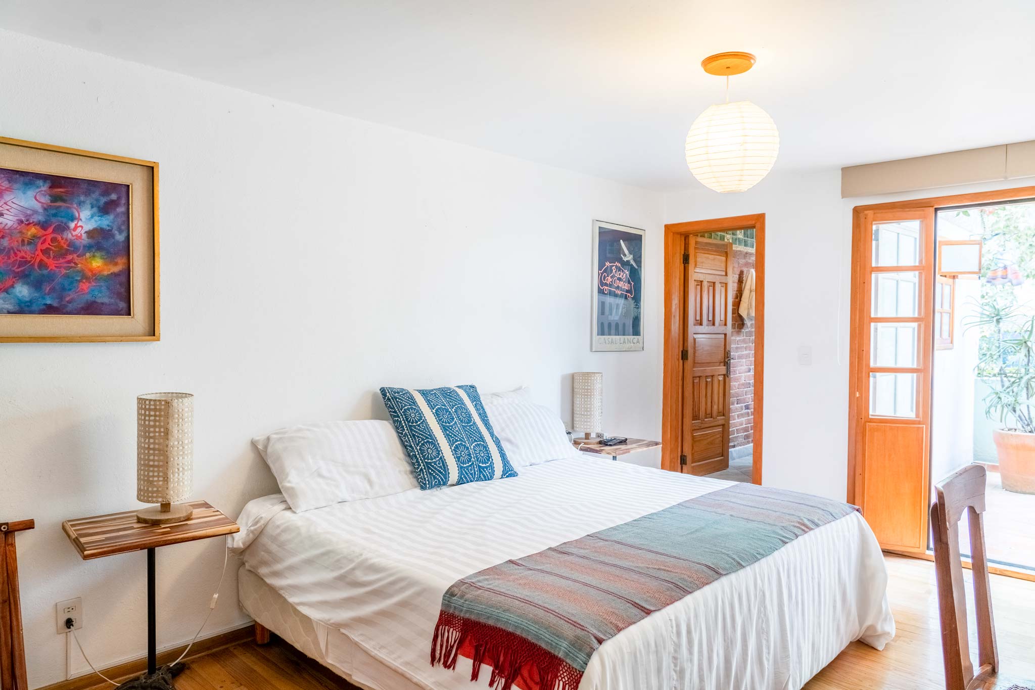 A bright bedroom in Casa Jacinta
