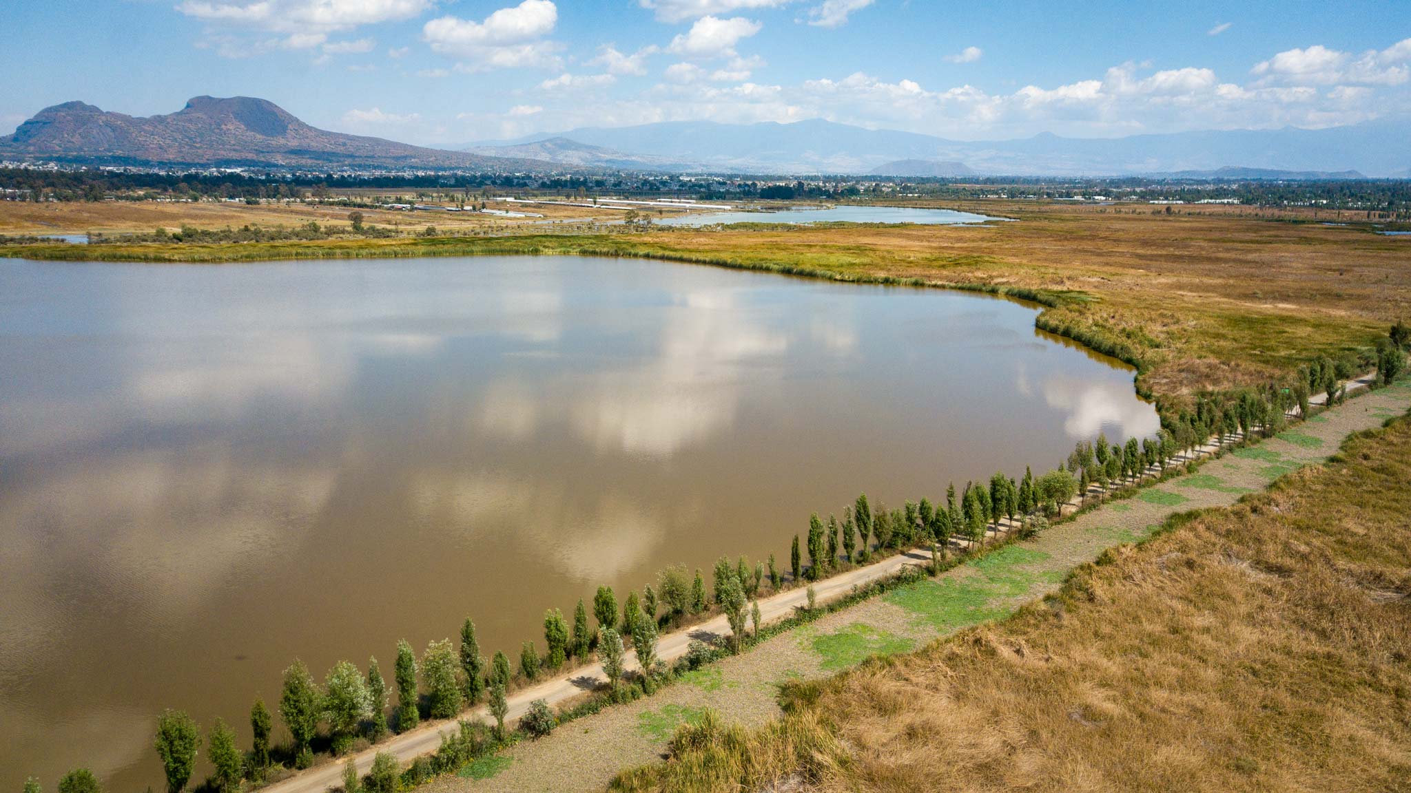 Aerial view of the ancient waterwayys