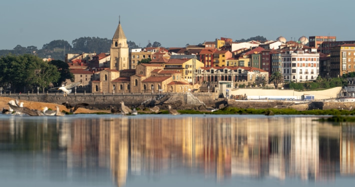 Reflections of Gijón, Spain