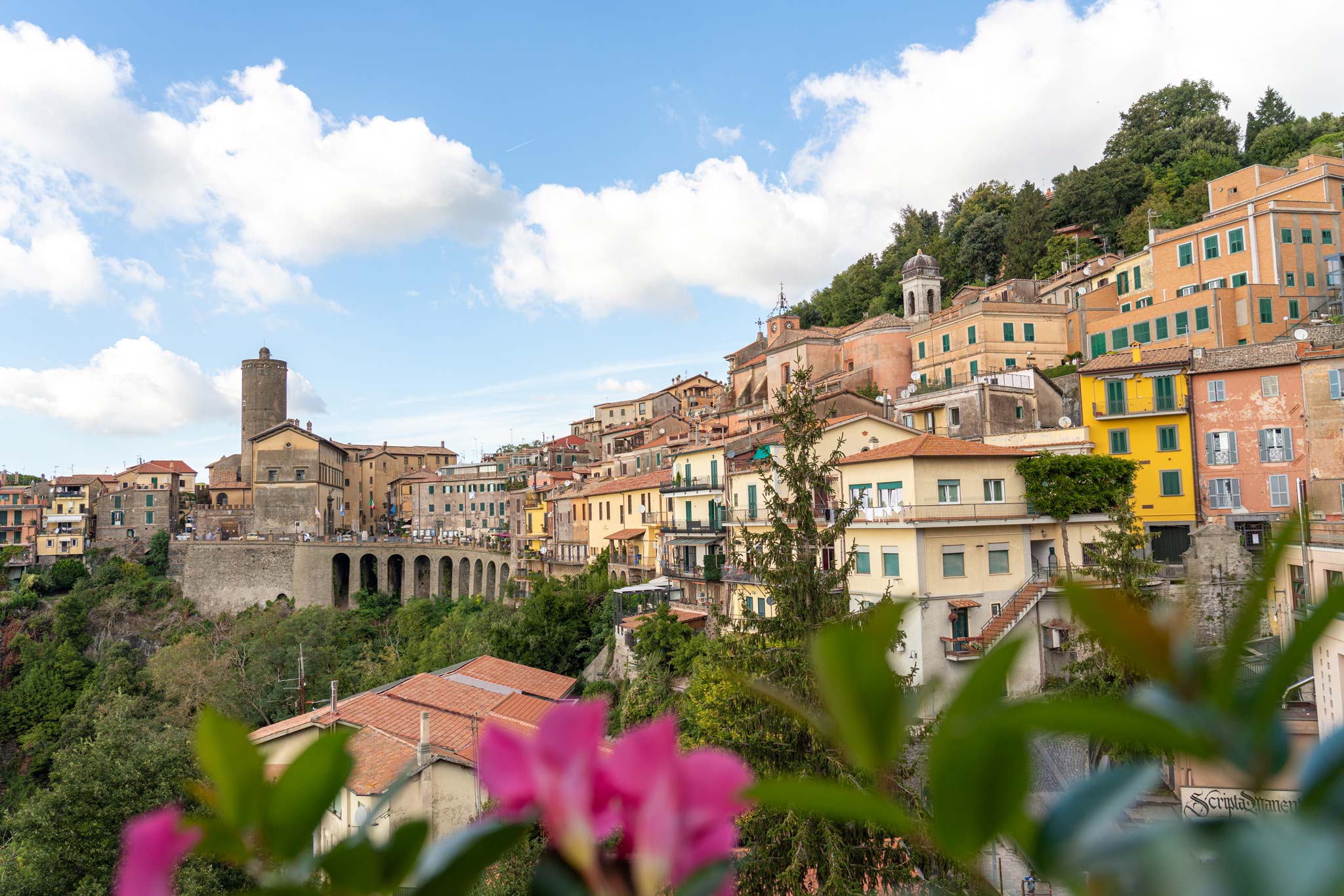 Colourful Nemi and it's arched supports, one of Italy's small villages