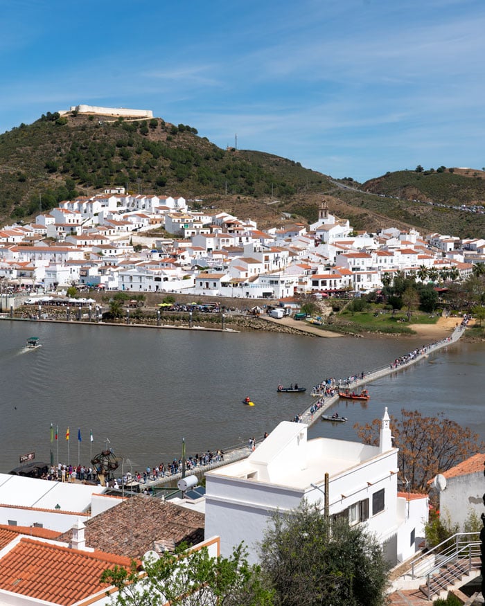 A bridge to Spain is erected during the 3-day Contraband Festival