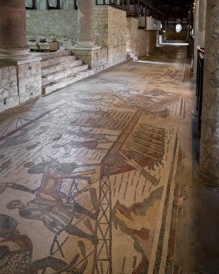 Roman mosaics in Villa Romana del Casale