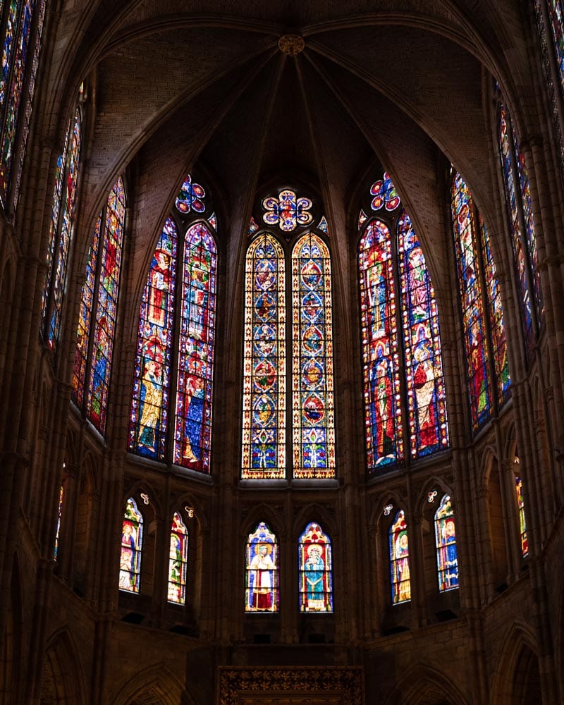 Stained glass in León Cathedral