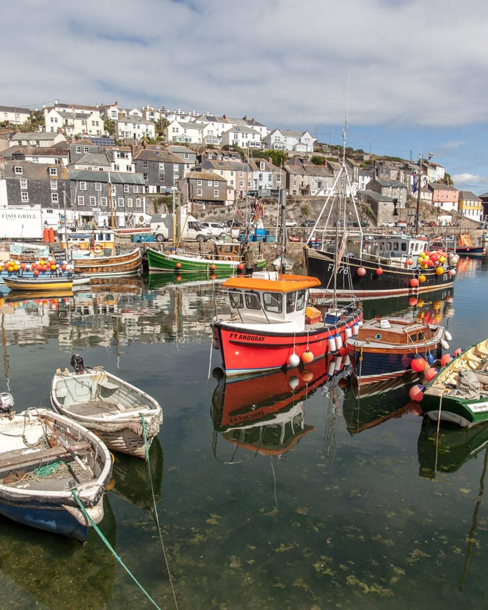 A view of a cute village in Cornwall