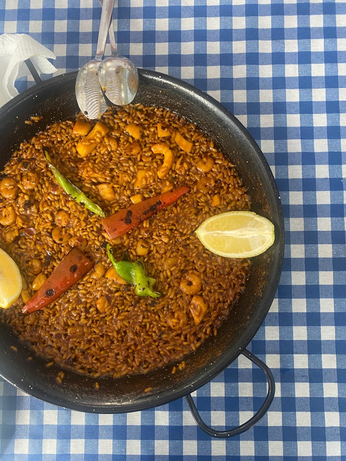 Alicantes most famous dish, Arroz Alicantino, shouldn't be confused with paella 