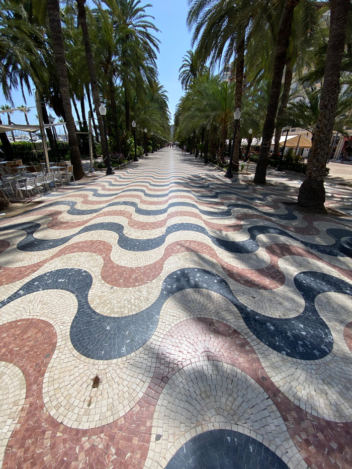 Esplanade Alicante's signature mosaic floor