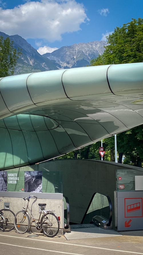 Cable car station in Innsbruck