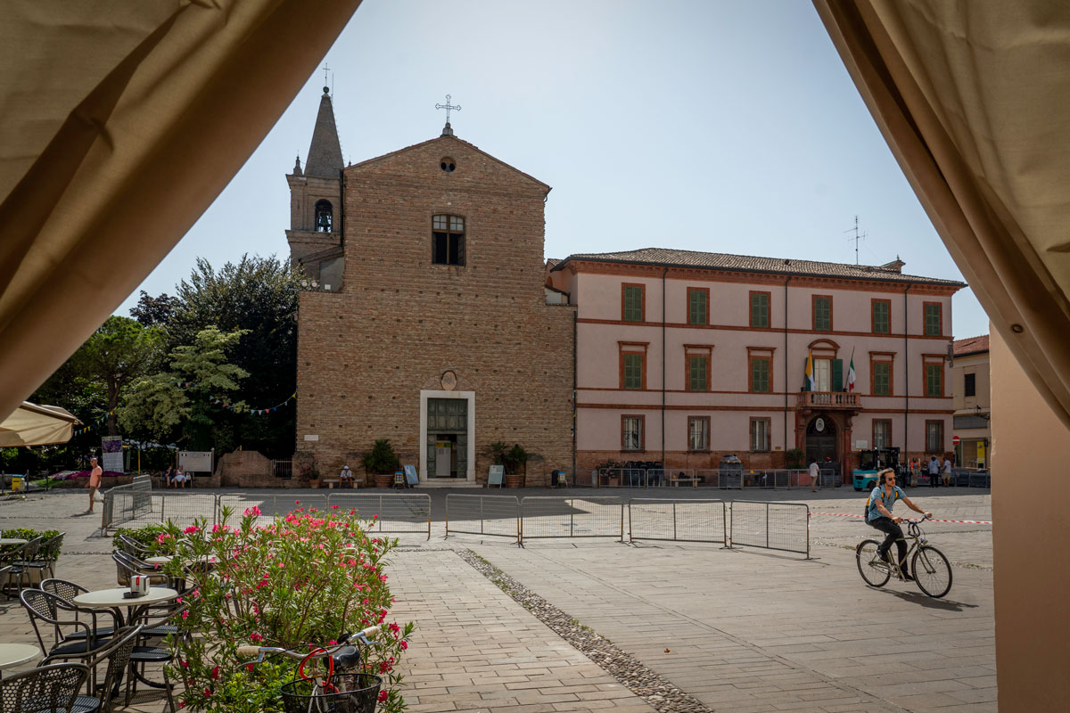The historic centre of Cervia was moved and rebuilt here