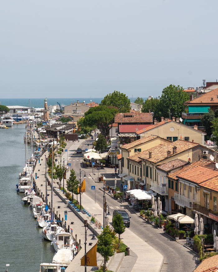Cervia's canals lead to the inviting sands