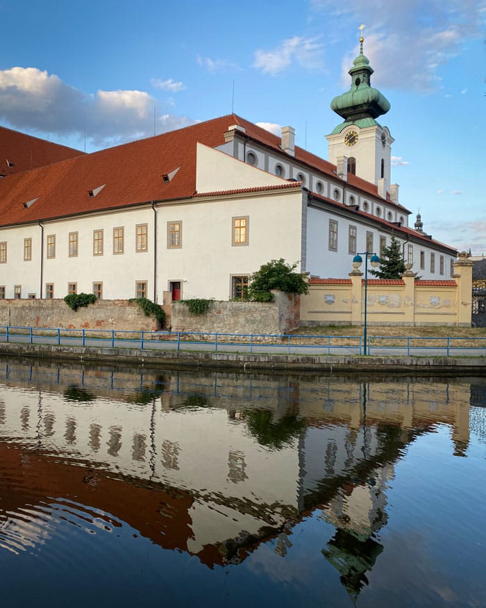 Reflections of the city's chateau in České Budějovice