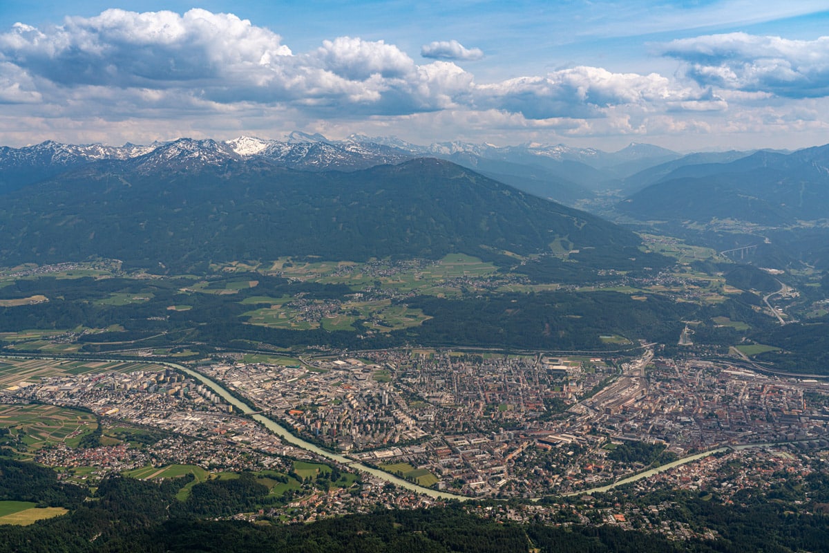 Enjoy views across Innsbruck from Restaurant Seegrube