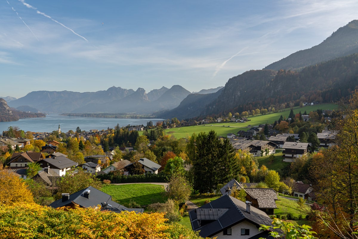 Waolfgangeseee Lake with the tower at the heart of the village