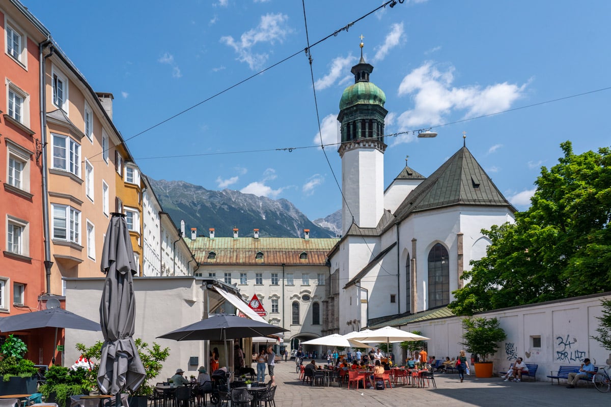 Rear views of the Hofkirche - Photo's aren't allowed inside the Hofberg