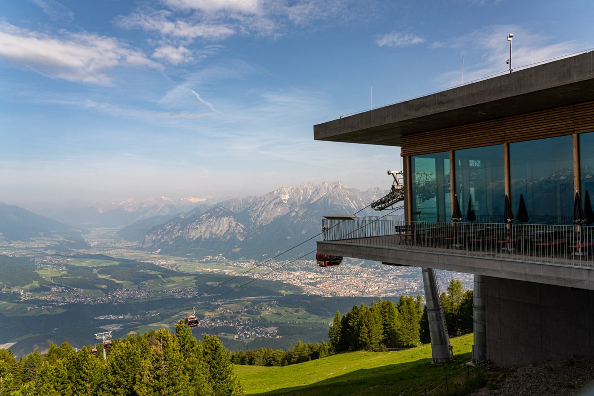 Views from Das Kofel up the Patscherkofel