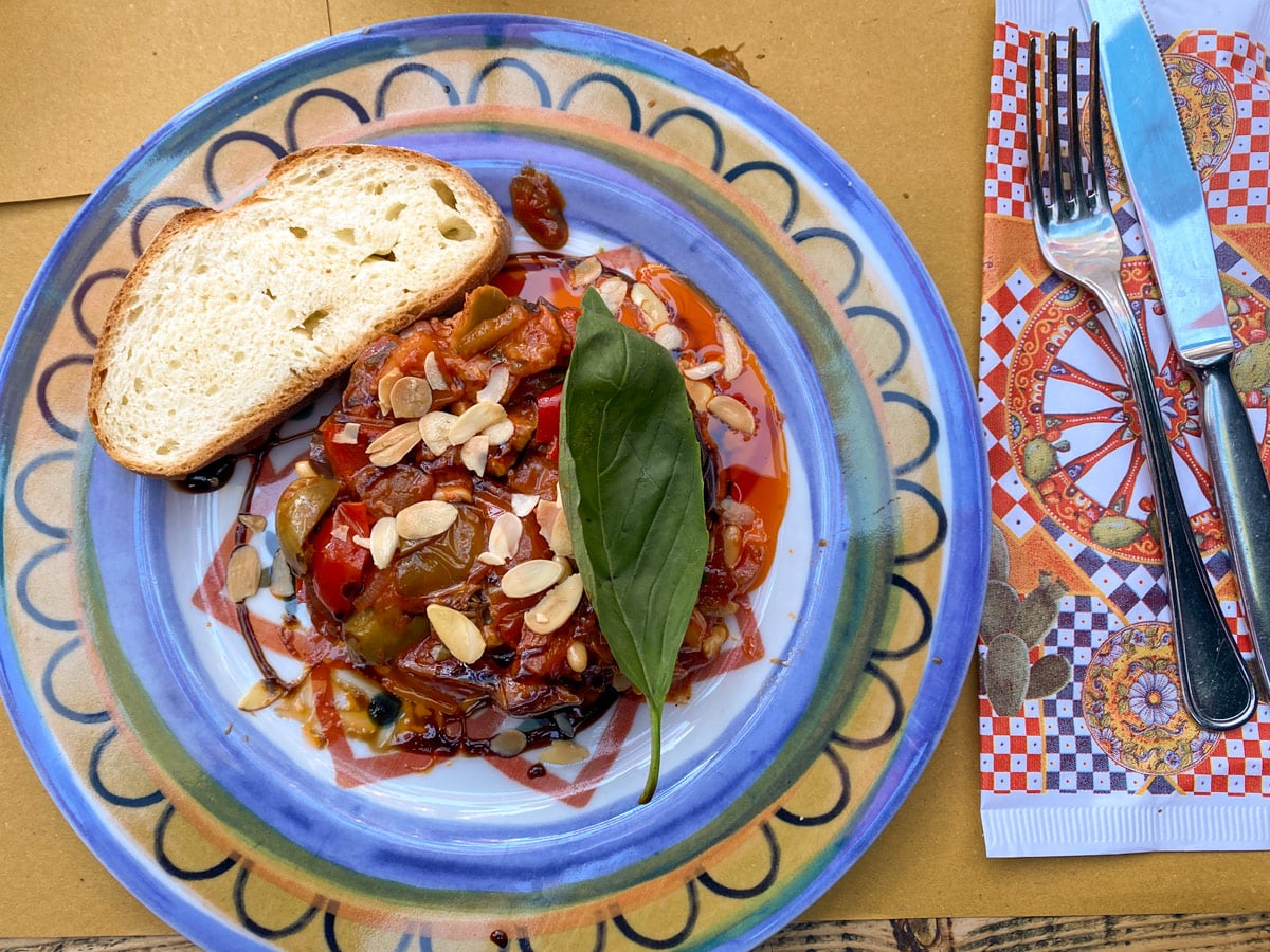 Caponata is one of many delicious Sicilian dishes