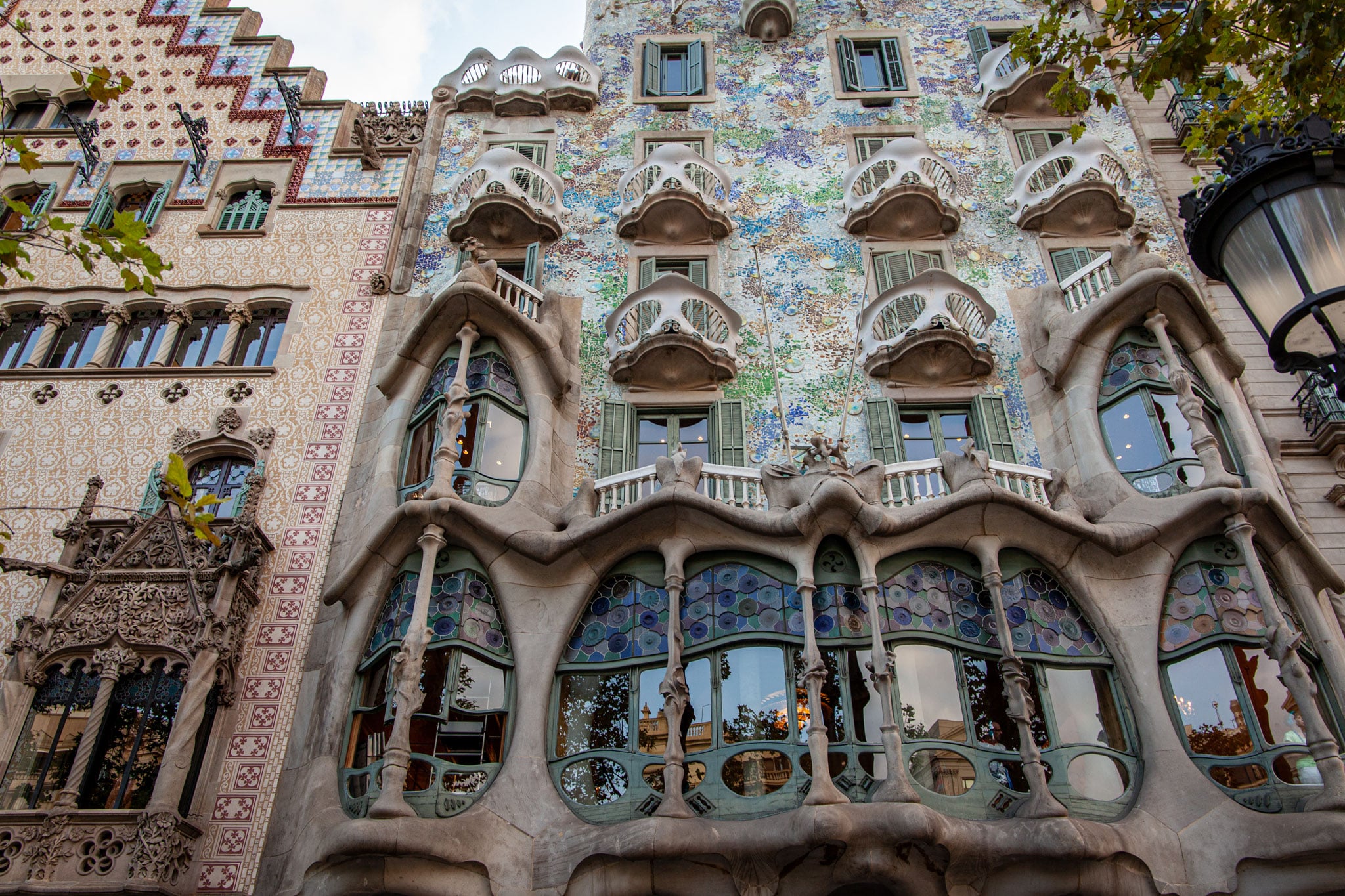 The facade of Casa Batlló, Barcelona