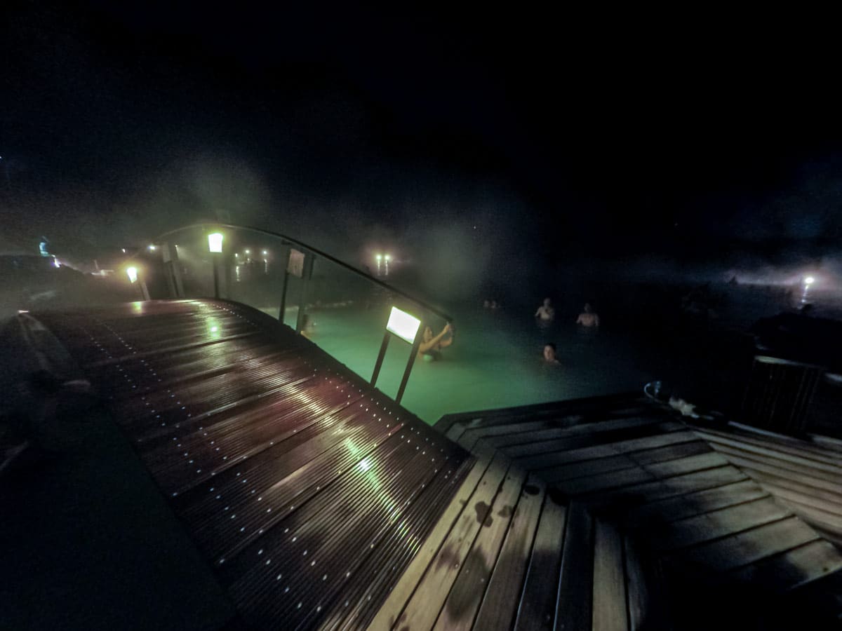 Entering Iceland's Blue Lagoon on a dark January night was R&R101.