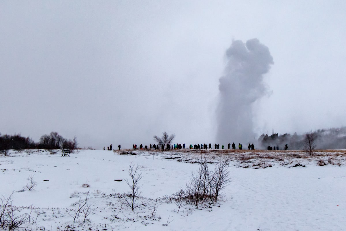 Watching the Strokkur erupt