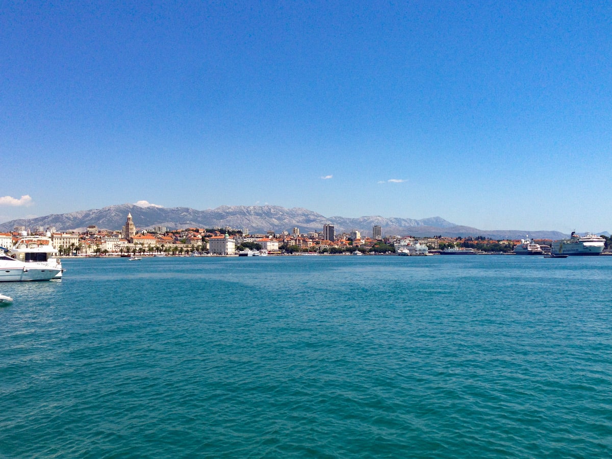Sailing into Split, Croatia