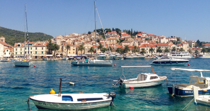 Hvar Old Town is anchored around the small harbour