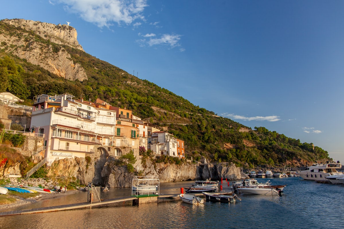 Christ the Redeemer high above the small Italian town of Maratea