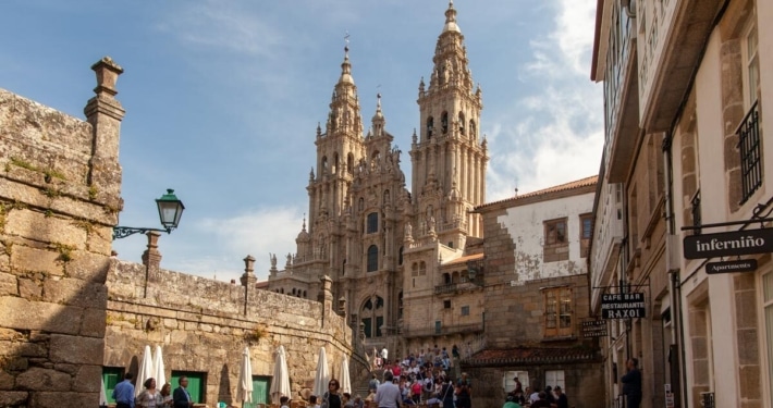 Arriving in Santiago de Composetela