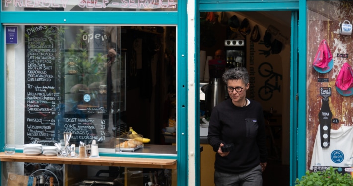Eva Berghofer at Coffee Ride