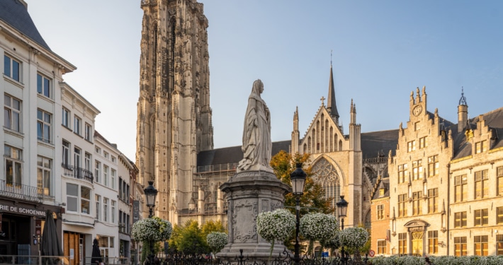Mechelen's central statue of Margaret of Austria