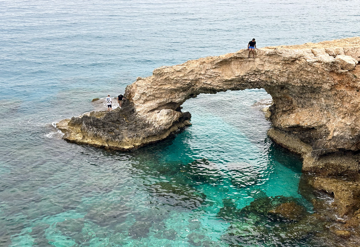Splashing around the rock forms in Ayia Napa