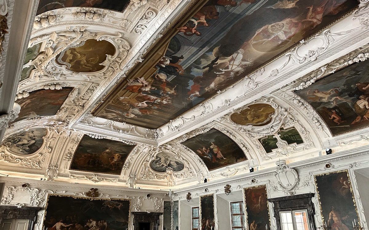Inside the astrological-themed hall in Eggenberg Palace